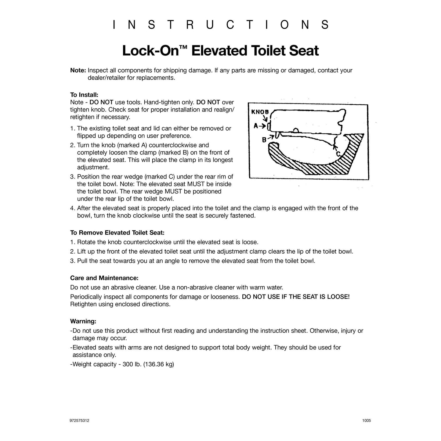 RISER, TOILET SEAT W/ARMS