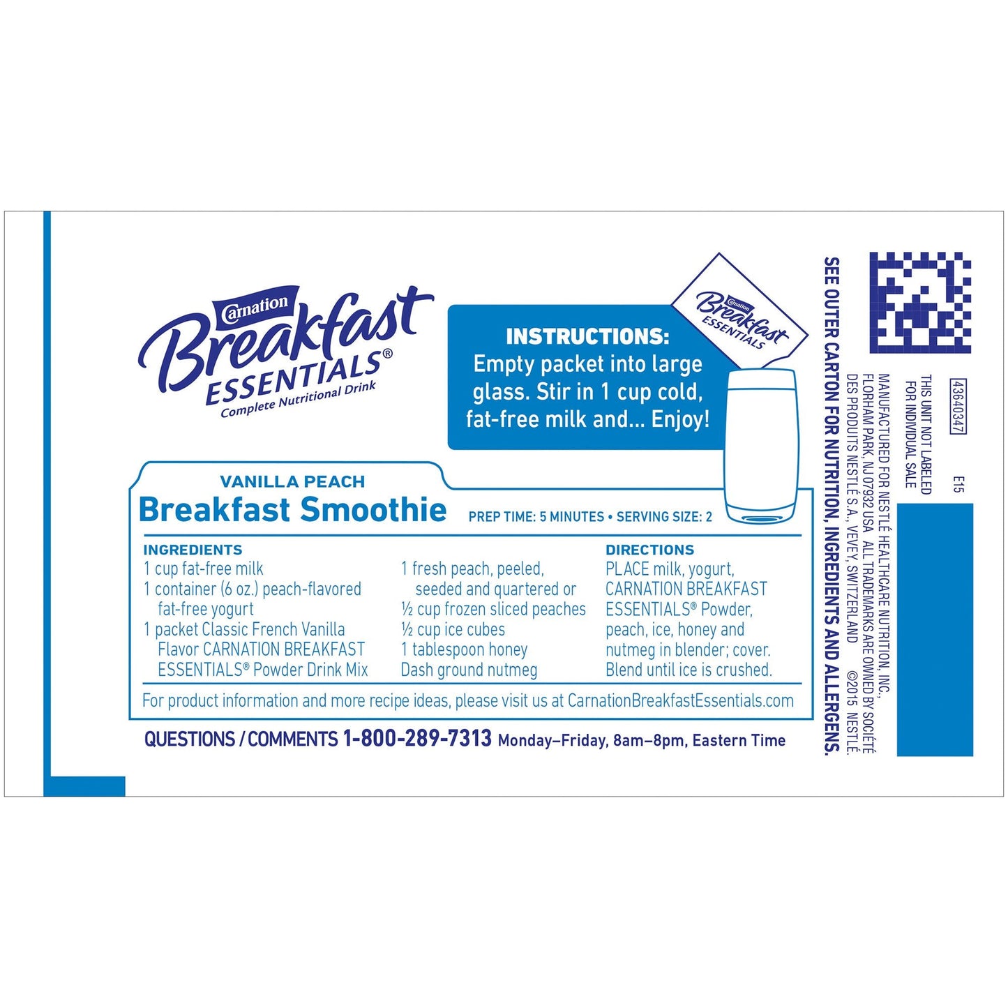 CARNATION BREAKFAST ESSENTIAL,PDR FR VAN (10/BX