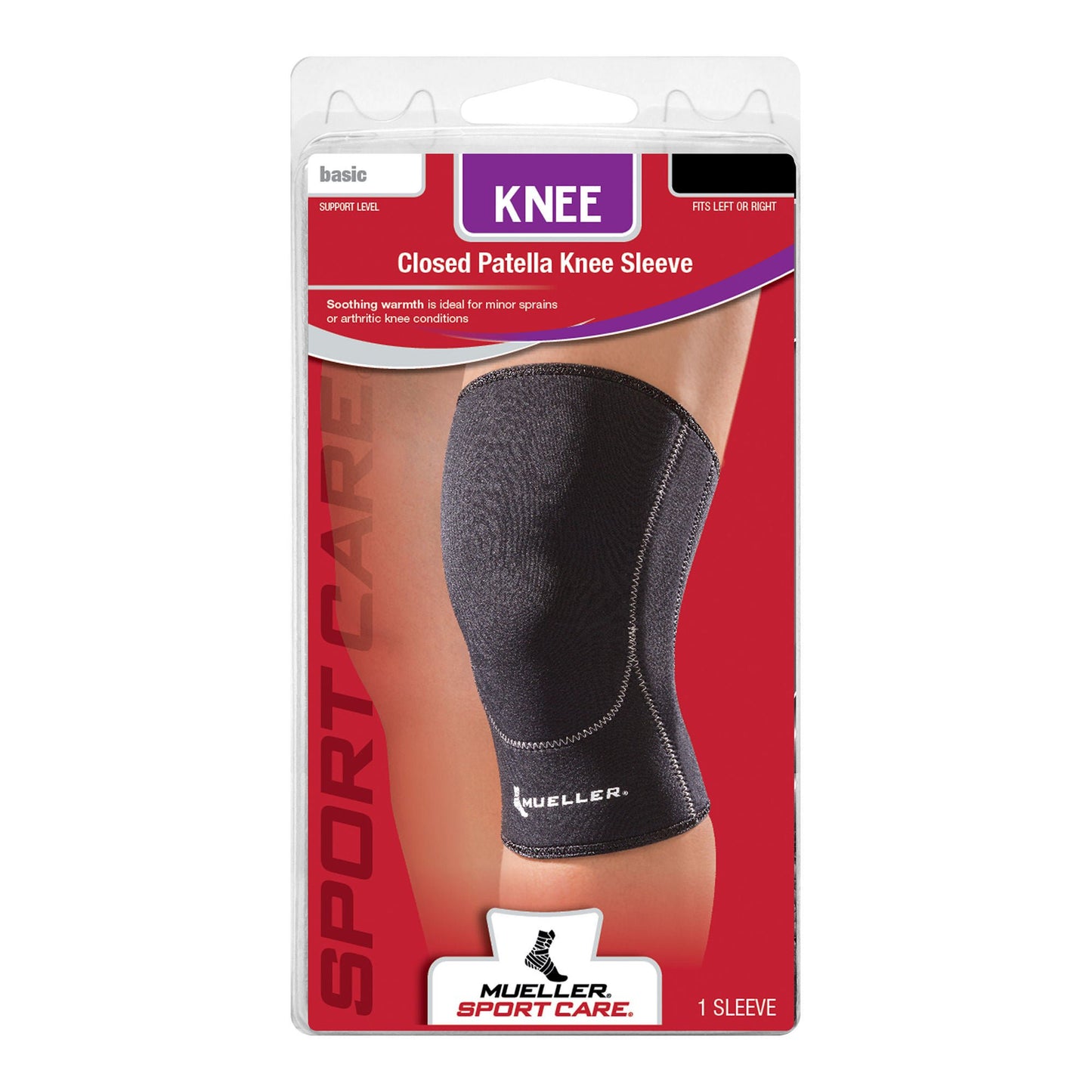 KNEE SLEEVE, PATELLA CLSD BLK (1/EA)
