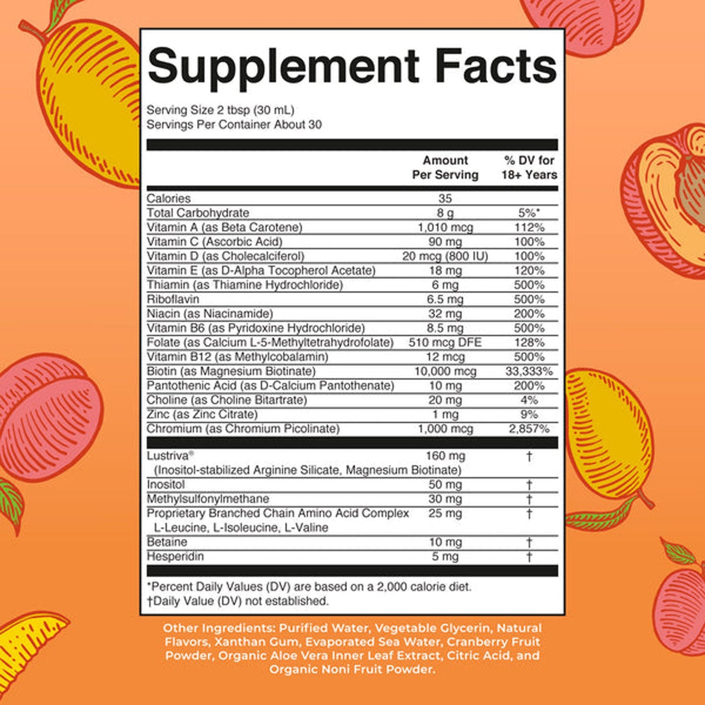 SUPPLEMENT, LIQ MORNING MULTIVITMN + HAIR GROWTH 30OZ (6/CS)
