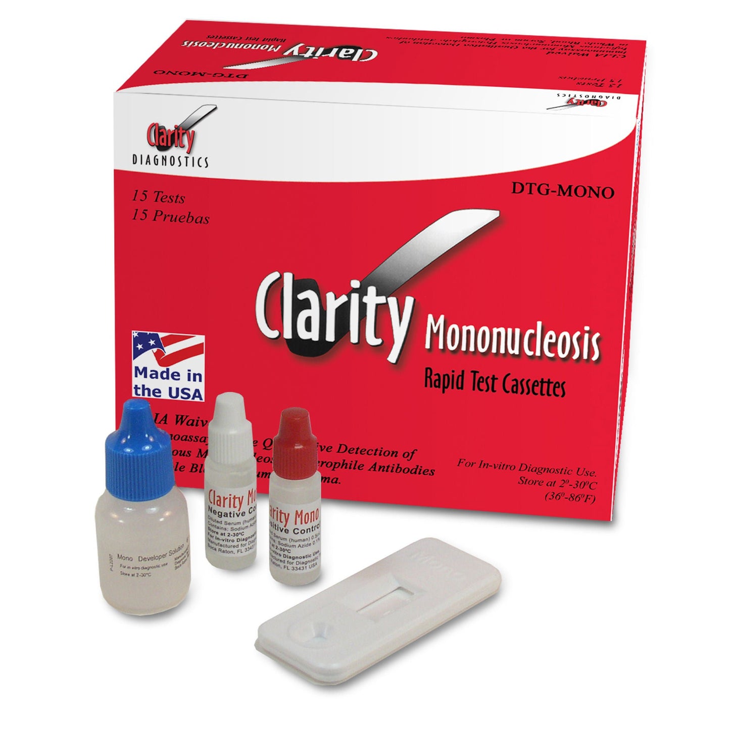 TEST KIT, MONO CLARITY (15/BX)DIGTST