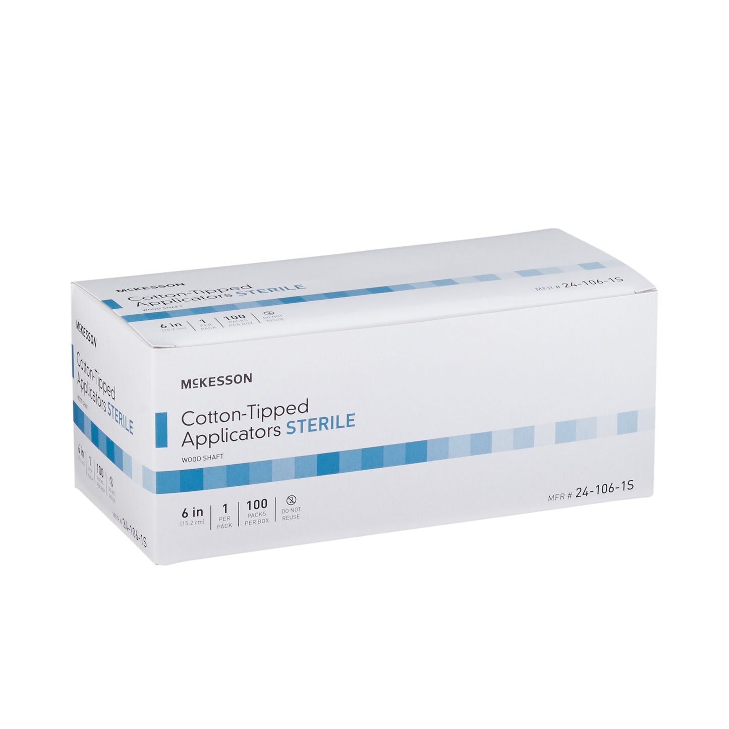 APPLICATOR, COTTON TIPPED STR 6" (1PK 100PK/BX 10BX/CS)