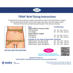 BRIEF, TENA STRETCH PLUS MED/REG (20/BG 4BG/CS)
