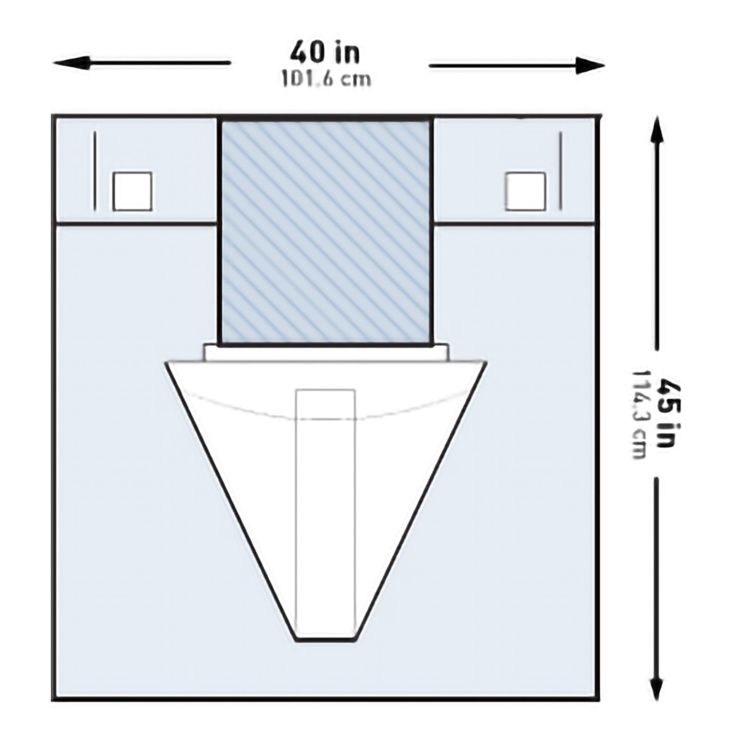 DRAPE, SURGICAL GYN UNDER BUTTOCKS STR 40"X45" (25/CS)