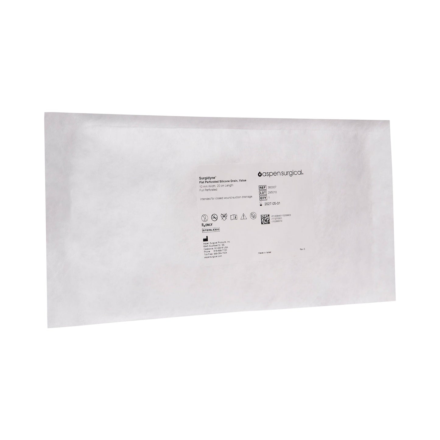 DRAIN, HUBLESS FLT FULL PERF 10MMX20CM (10/CS)