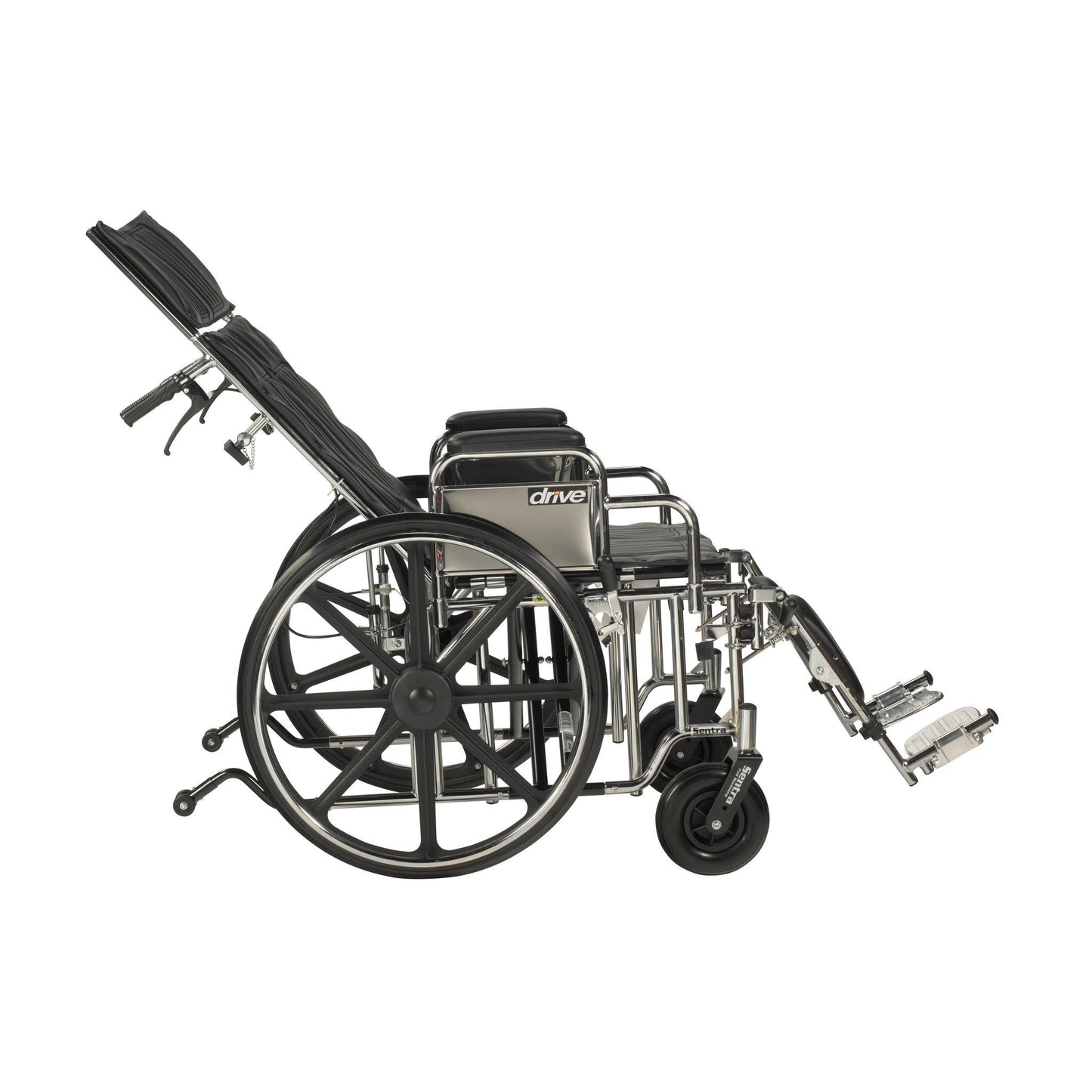 WHEELCHAIR, RECLINING 22" LEG REST REMVBL DESK D/S