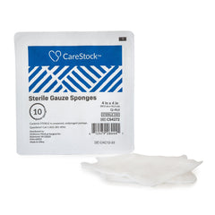 GAUZE, PERF 12PLY LF STR 4X4" (10/TR 128TR/CS)
