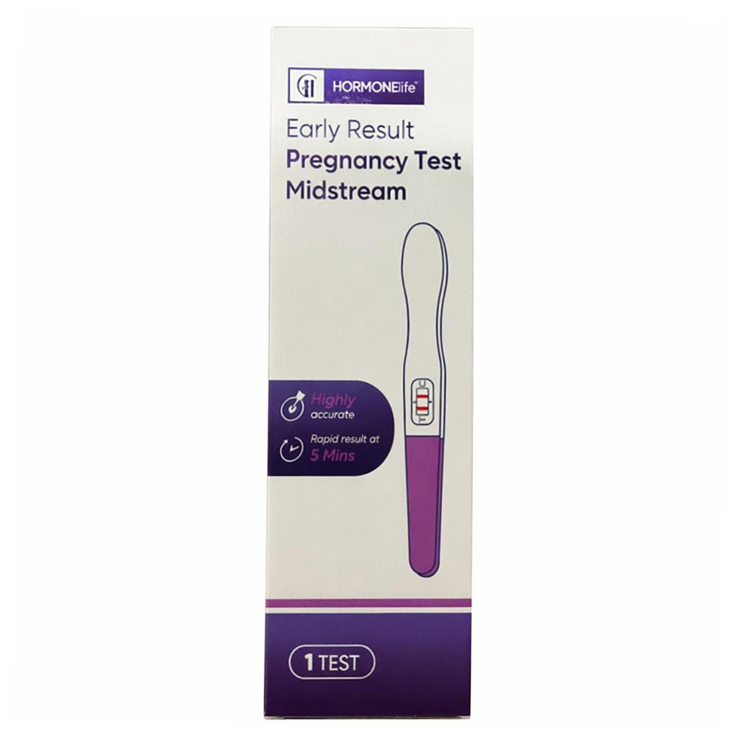 TEST, PREGNANCY HORMONELIFE MIDSTREAM 10MIU IND BOX (160/CS)