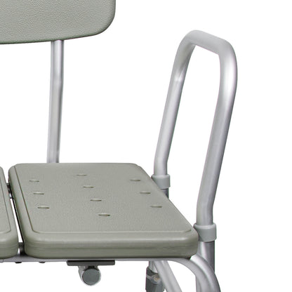 BENCH, TRANSFER W/BACK ALUMINUM FRAME 400LB