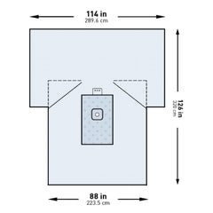 DRAPE, SURG ORTHO LOWER EXTREMW/ABS 114"X88"X126" (10/CS)