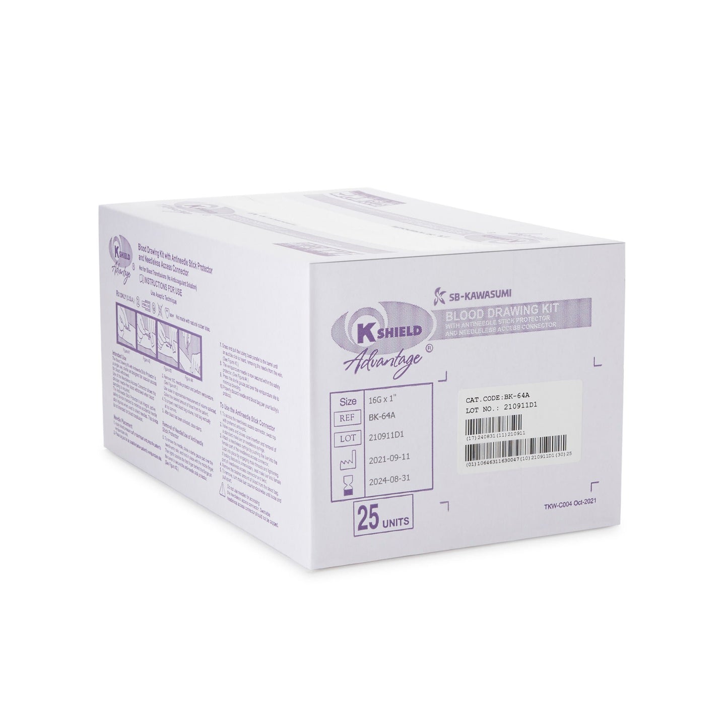 BLOOD DRAWING KIT, KSHIELD ADVANTAGE (50/CS)