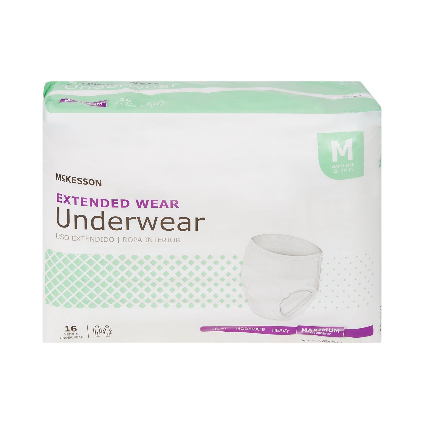 UNDERWEAR, EXTENDED WEAR MED 32-44 (16EA/BG 4BG/CS)