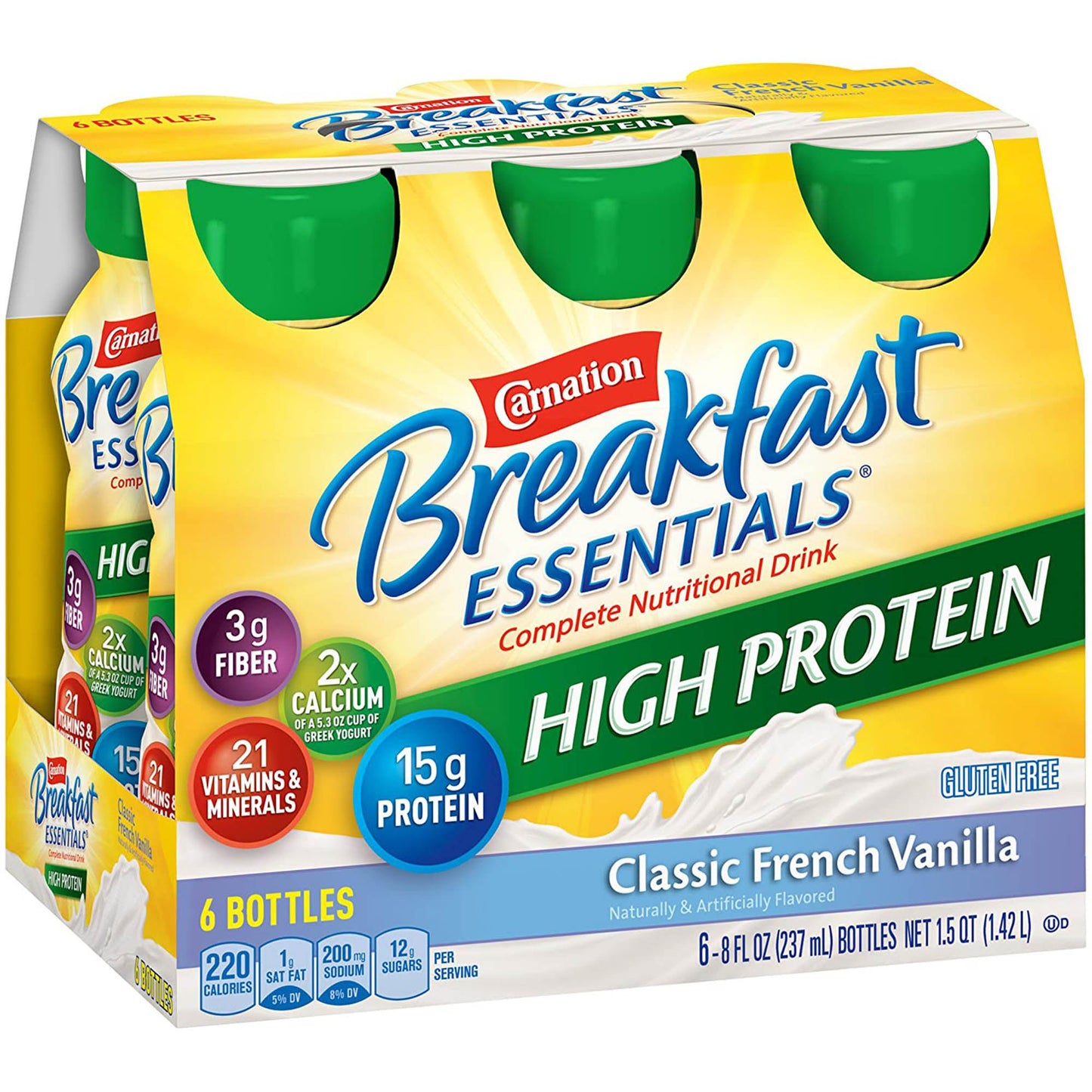 Carnation Breakfast Essentials® High Protein Vanilla Nutritional Drink, 8-oz.