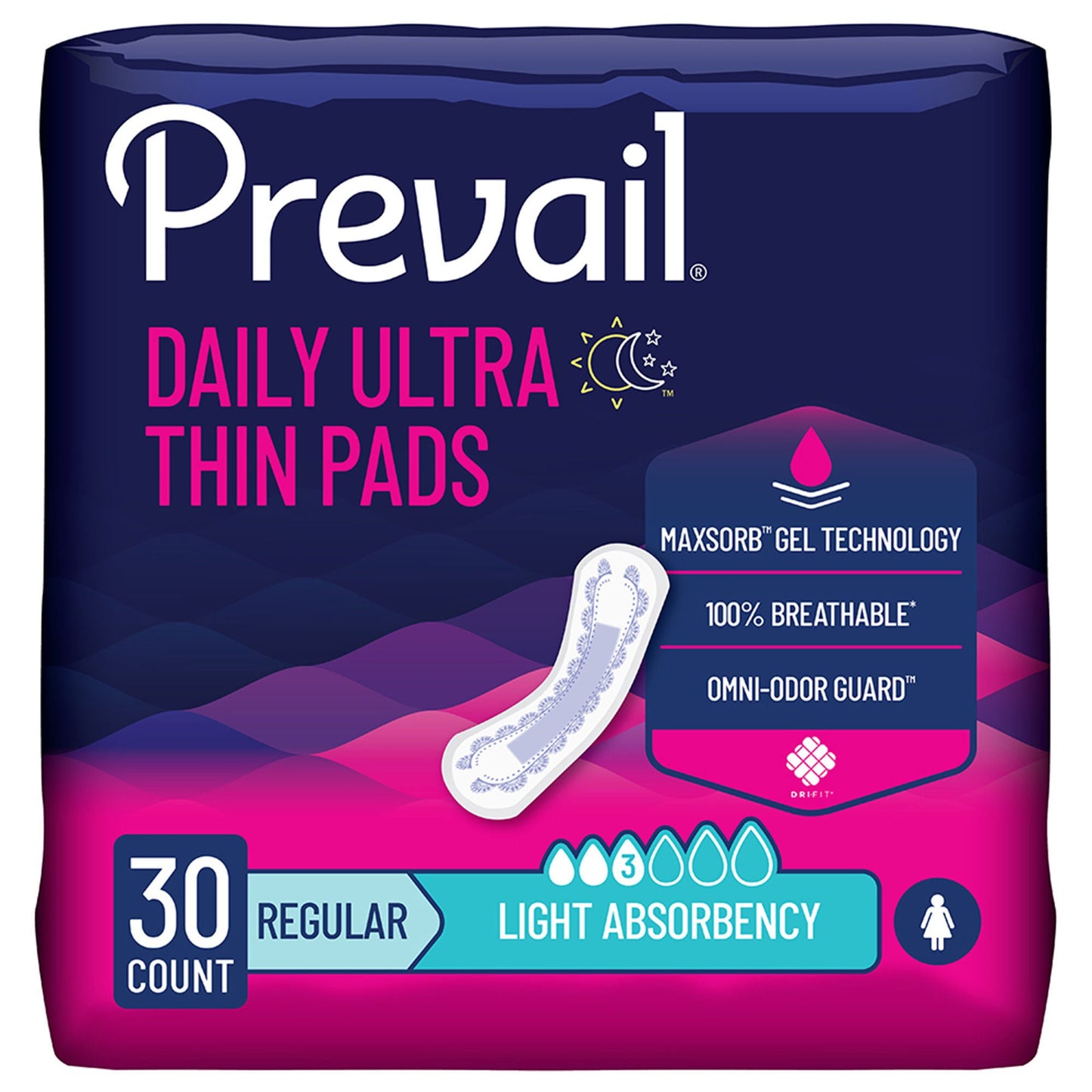 PAD, LINER PREVAIL BLADDER CONTROL LIGHT (30/BG 3BG/CS)