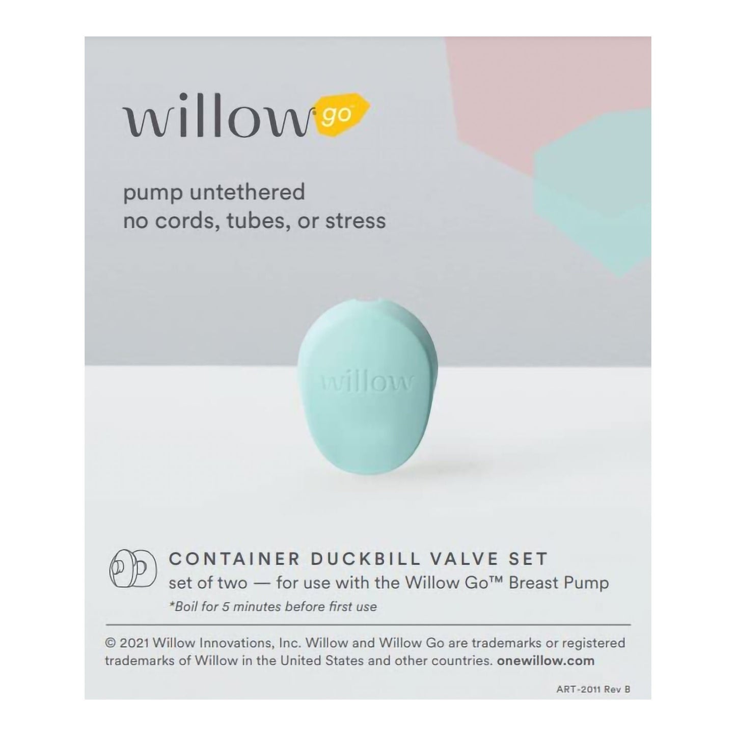 VALVE SET, DUCKBILL F/BREAST PUMP WILLOW GO (2/PK 28PK/CS)