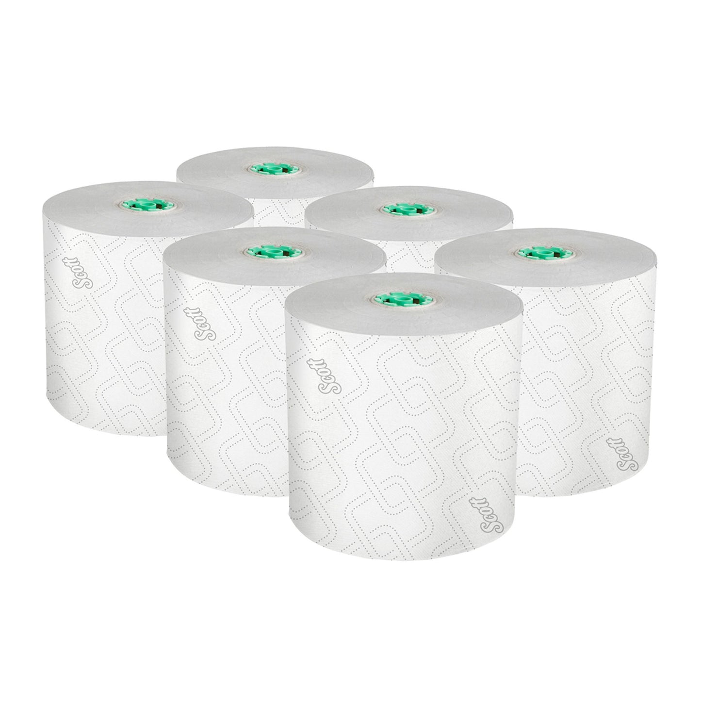 TOWEL ROLL, HARD SCOTT GRN/WHT7.5"X1150' (6/CS)