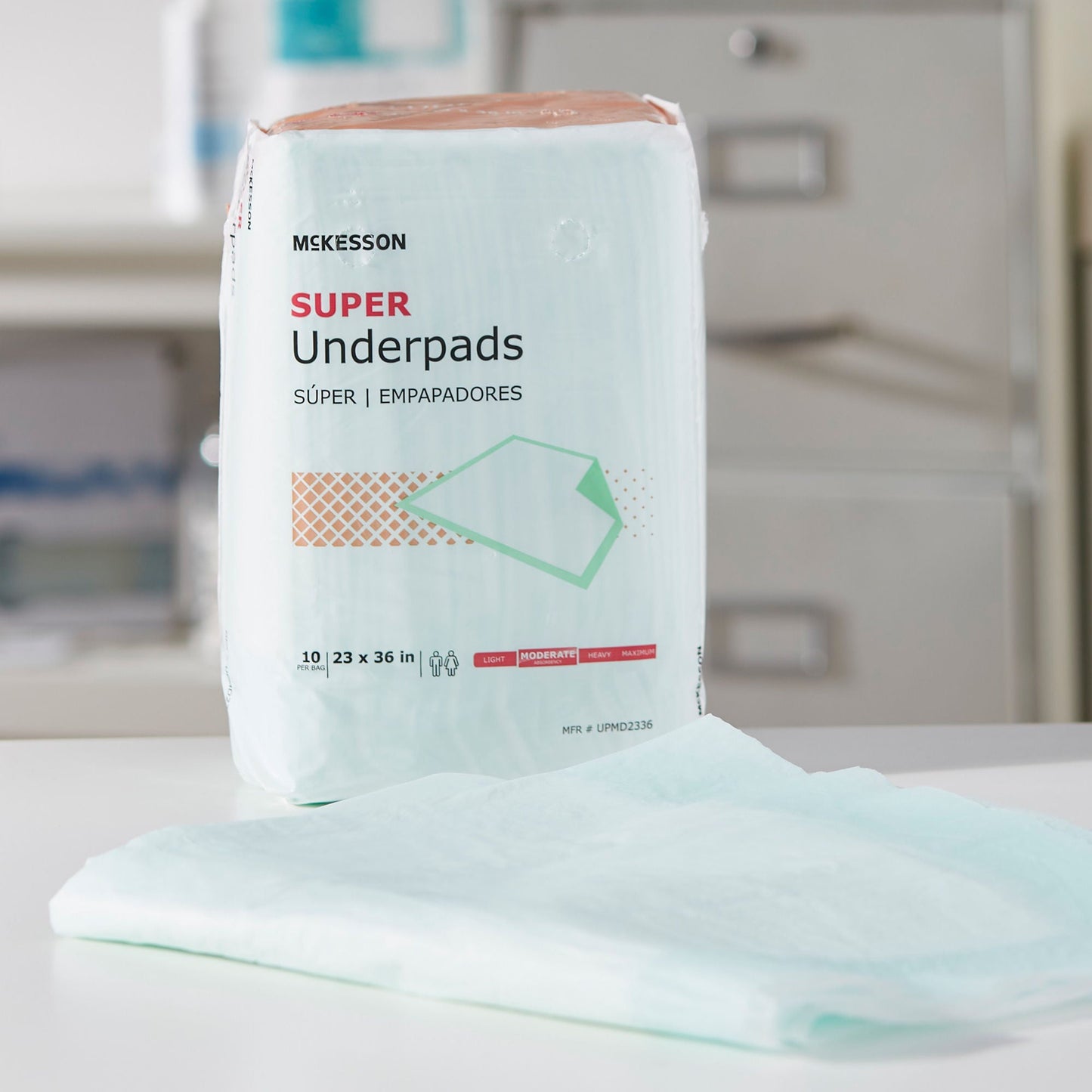 UNDERPAD, MODERATE ABSRB 23X36(10/BG 15BG/CS)