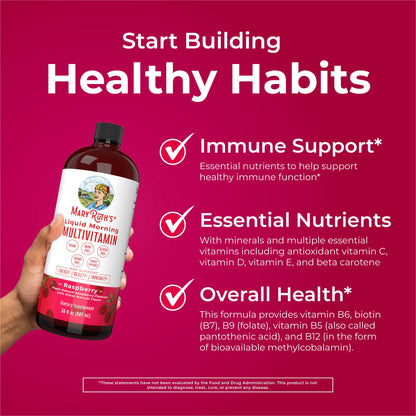 SUPPLEMENT, LIQ MORNING MULTIVITAMIN RASPBERRY 30OZ (6/CS