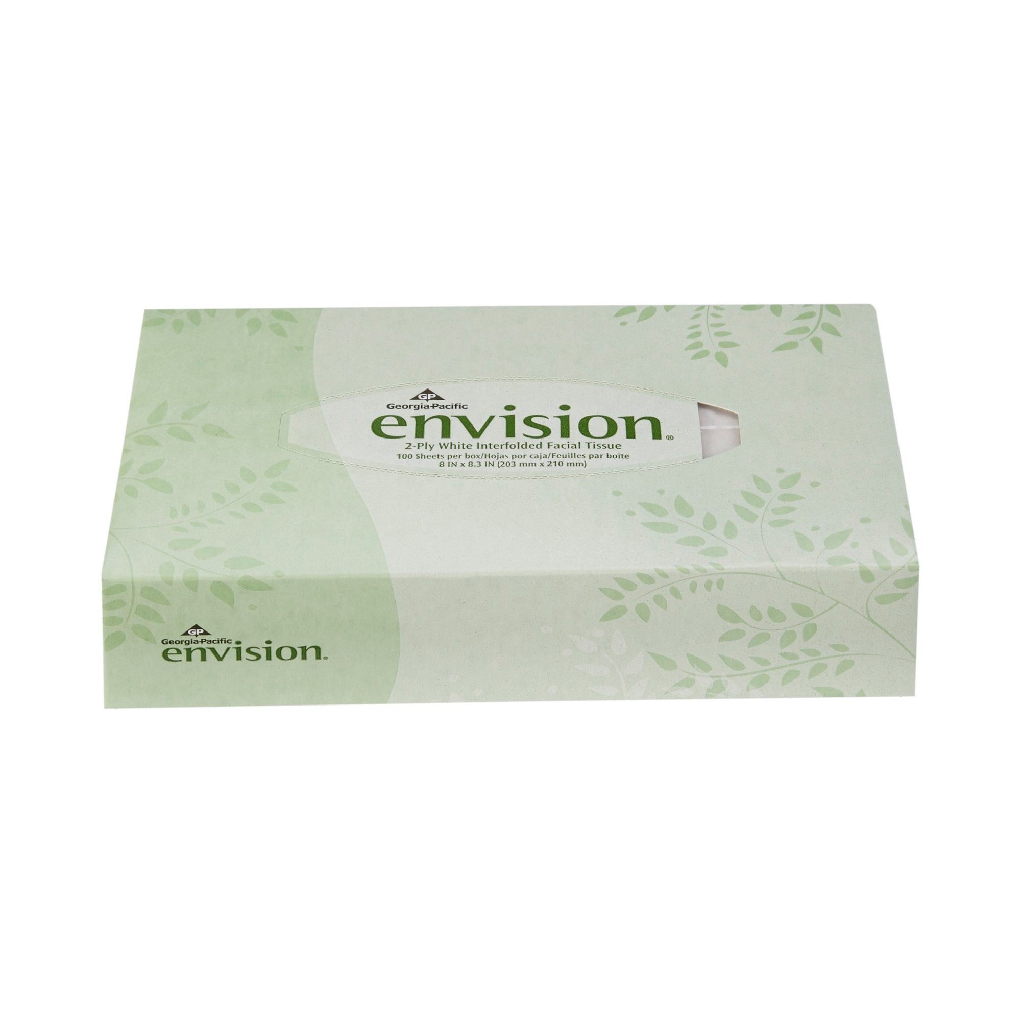 Envision Facial Tissue White 8 X 8-3/10 Inch