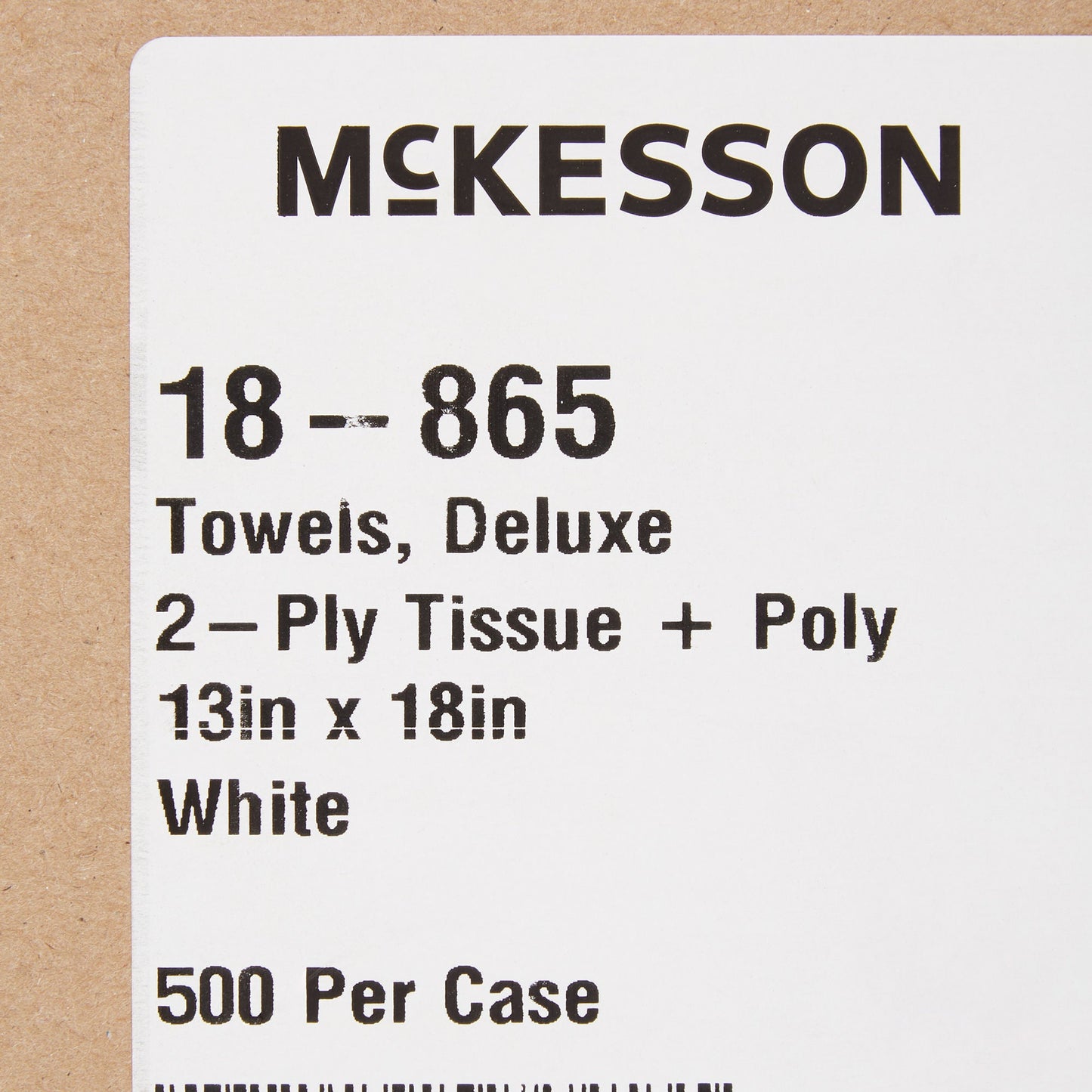 TOWEL, PRO 2PLY/POLY WHT 13X18(500/CS)