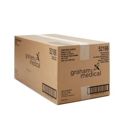 SHEET, BED TP PLASBAK WHT/BLU 40X90 (50/CS)
