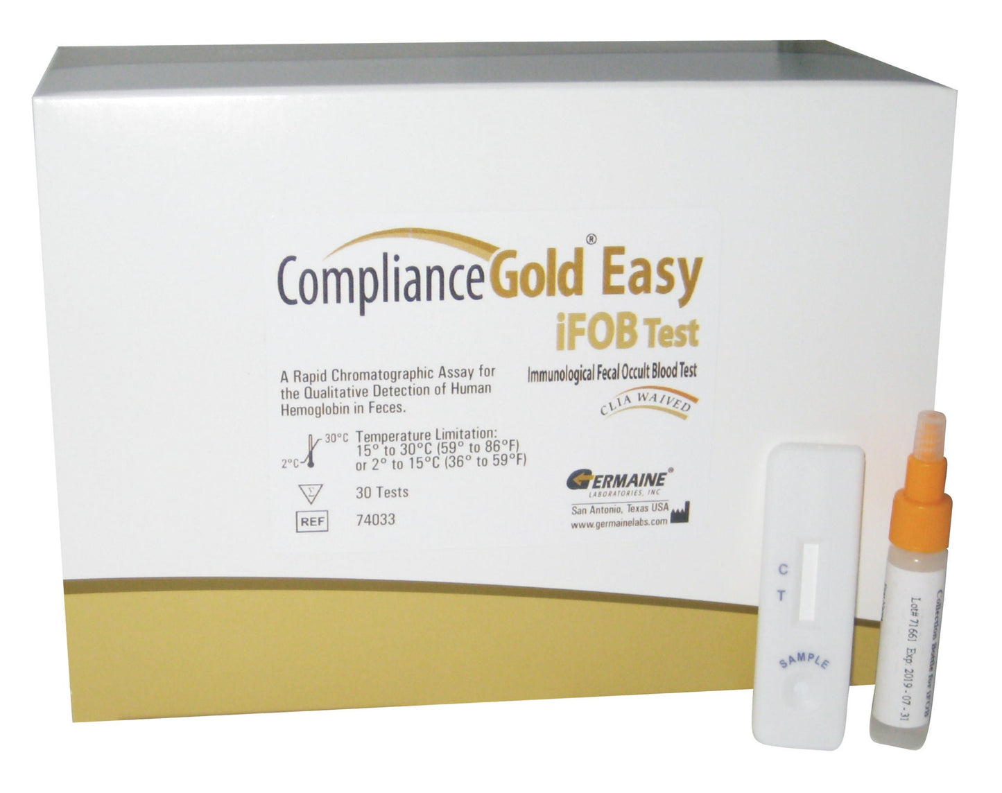 COMPLIANCE GOLD IFOBT 30/BX 30TESTS RAPID ASSAY