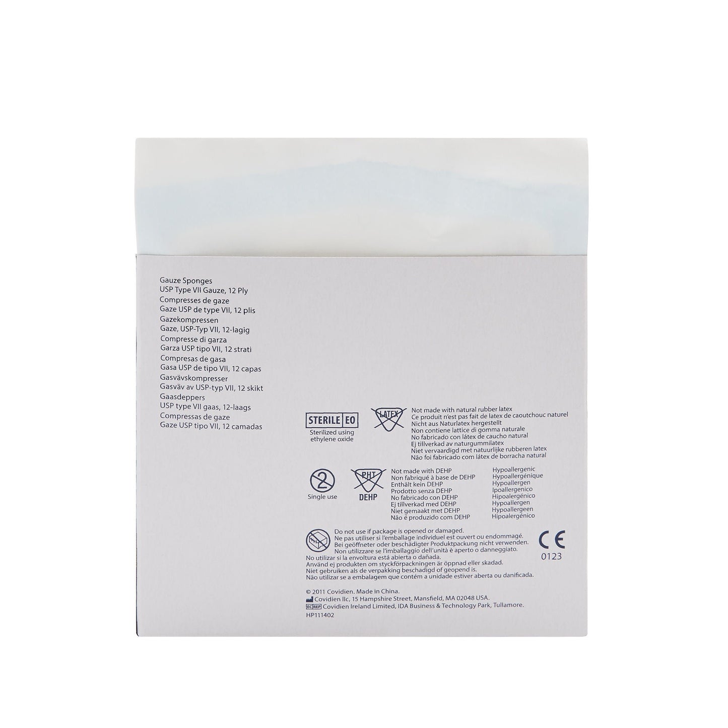 SPONGE, GAUZE 12PLY STR 4"X4" (2/PK 25PK/TR)