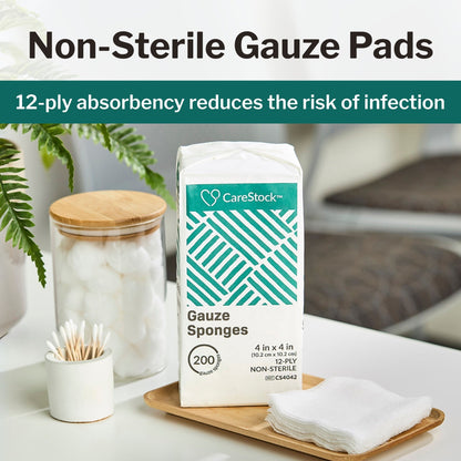 SPONGE, GAUZE 12PLY N/S 4"X4" (200/PK 10PK/CS)