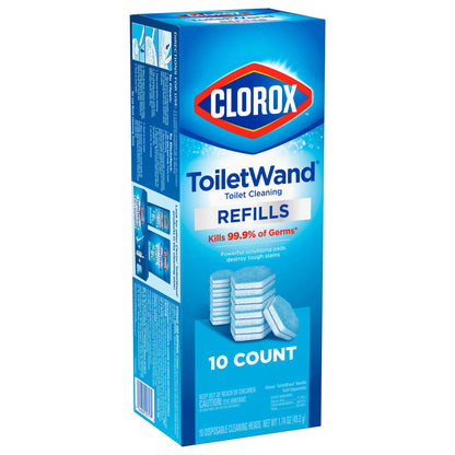 CLEANER, TOILET WAND CLOROX REFILL HEADS (10/PK 6PK/CT)