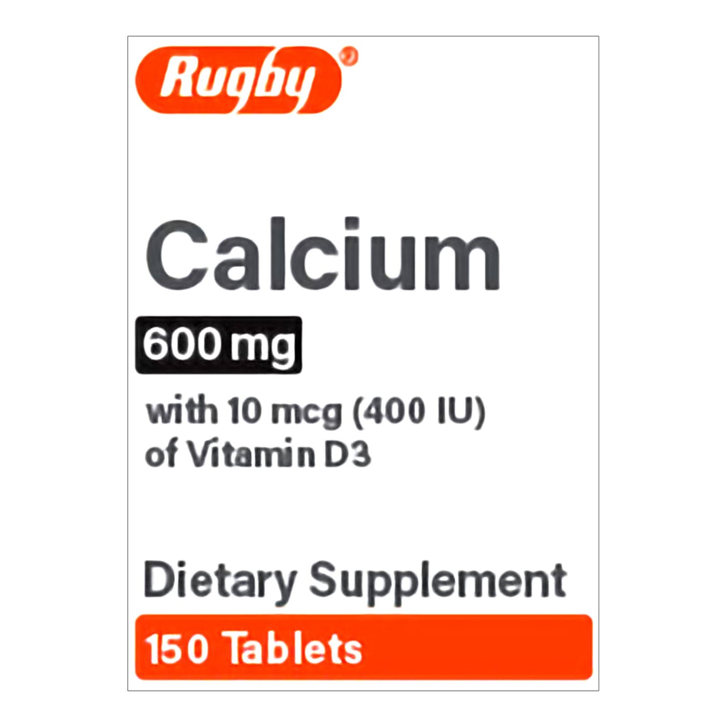 CALCIUM+VITAMIN D3, TAB 600MG/10MCG (150/BT)