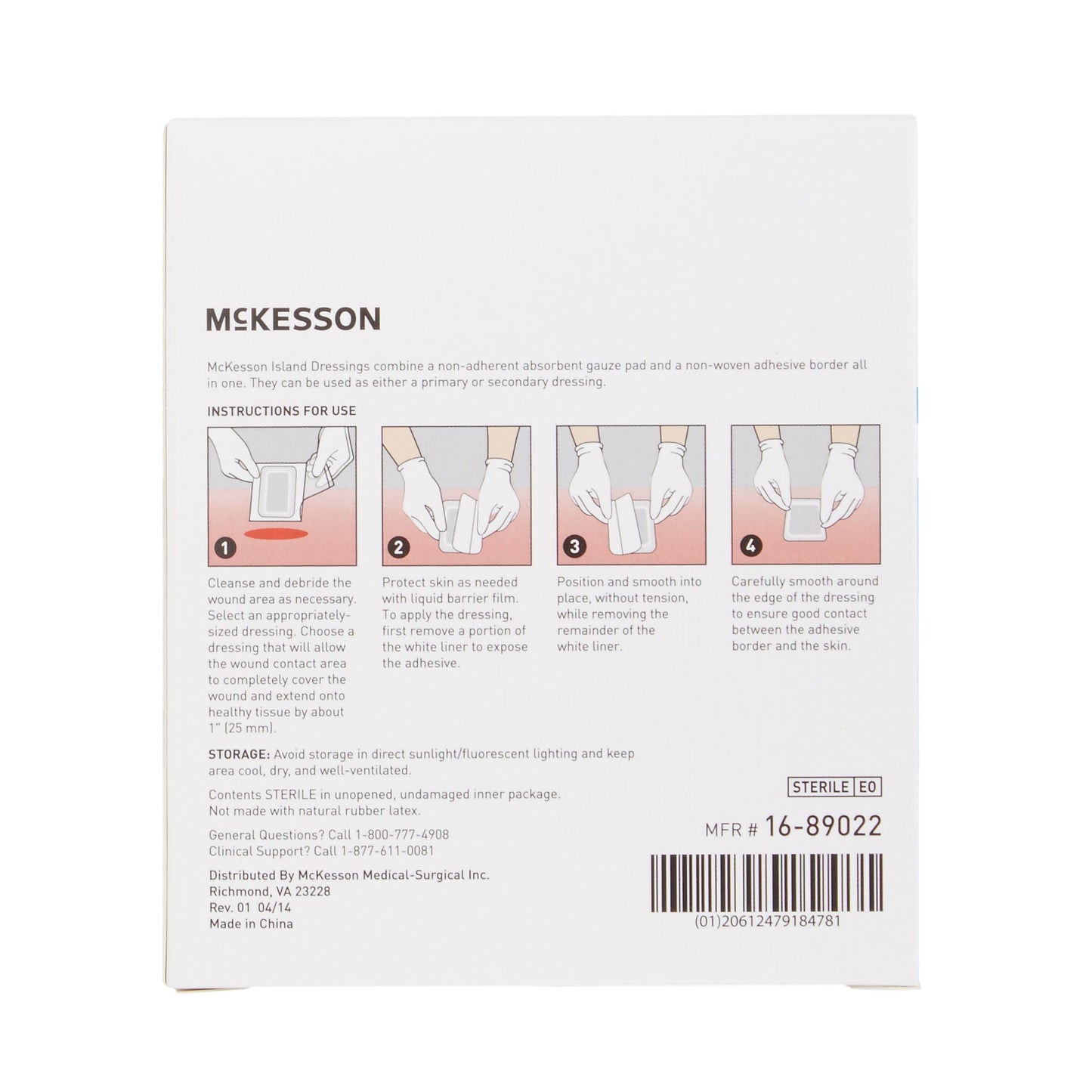 DRESSING, ISLAND BORDER-GAUZE STR LF 2X2" (25/BX 4BX/CS)