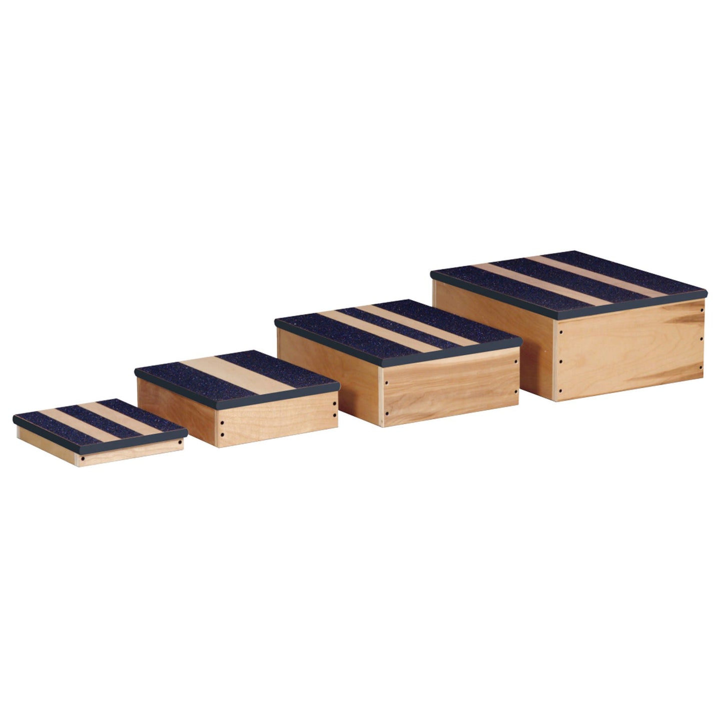 STOOLS NESTING 4/SET NONSKID HGT 2,4,6,8" HARDWOOD PLYWOOD