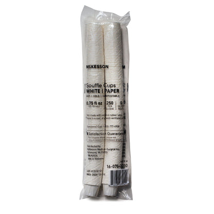 CUP, SOUFFLE PORTN TRTD PAPER WHT 3/4OZ (250/SL 20SL/CS)