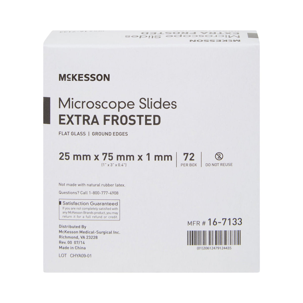SLIDE, EXTRA-FROSTED 3X1X1 (72/BX 20BX/CS)