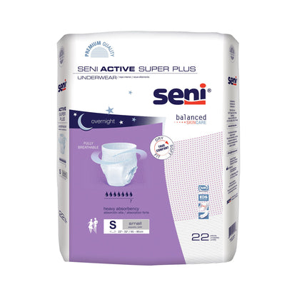 UNDERWEAR, INCONT ACTIVE SUPER+ SM 22"-33" (22/PK 4PK/CS)
