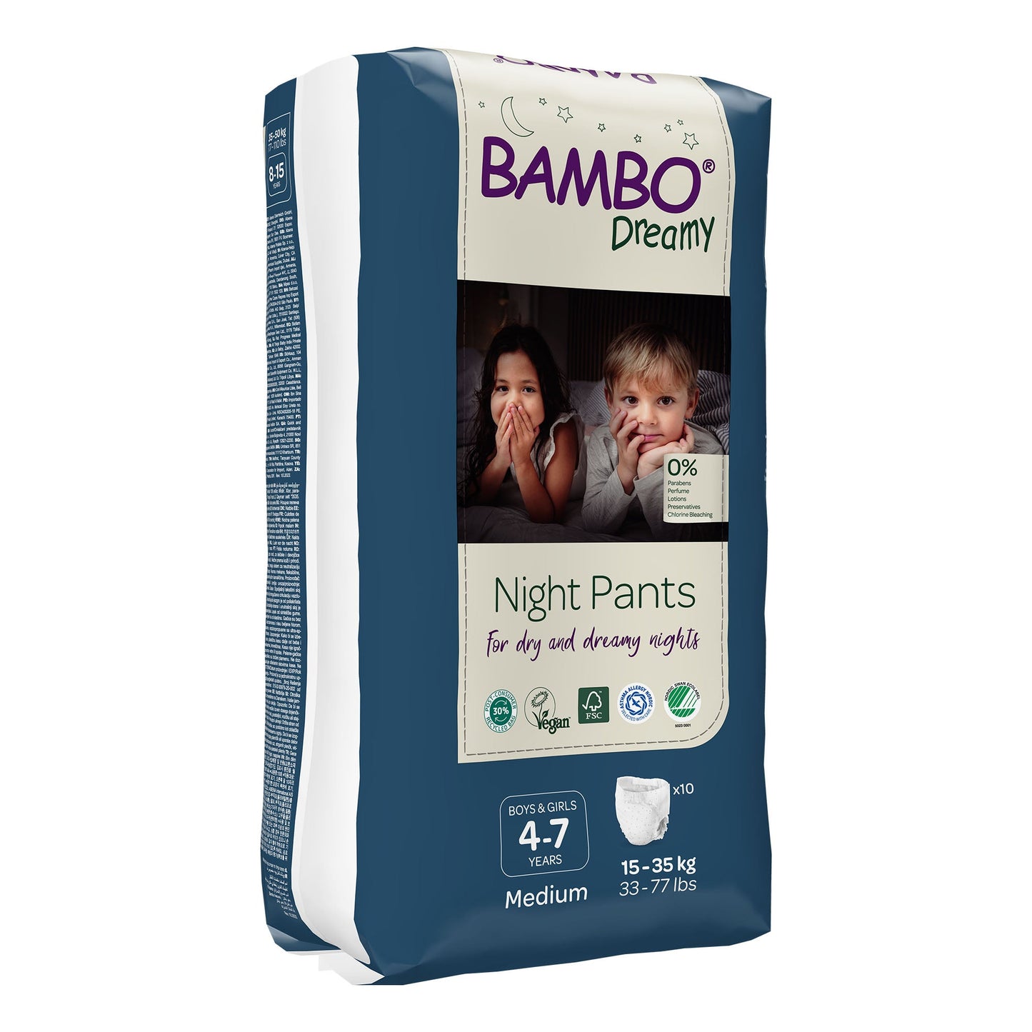 PANTS, TRAINING BAMBO NATURE DREAMY 4-7YRS (10/PK 6PK/CS)