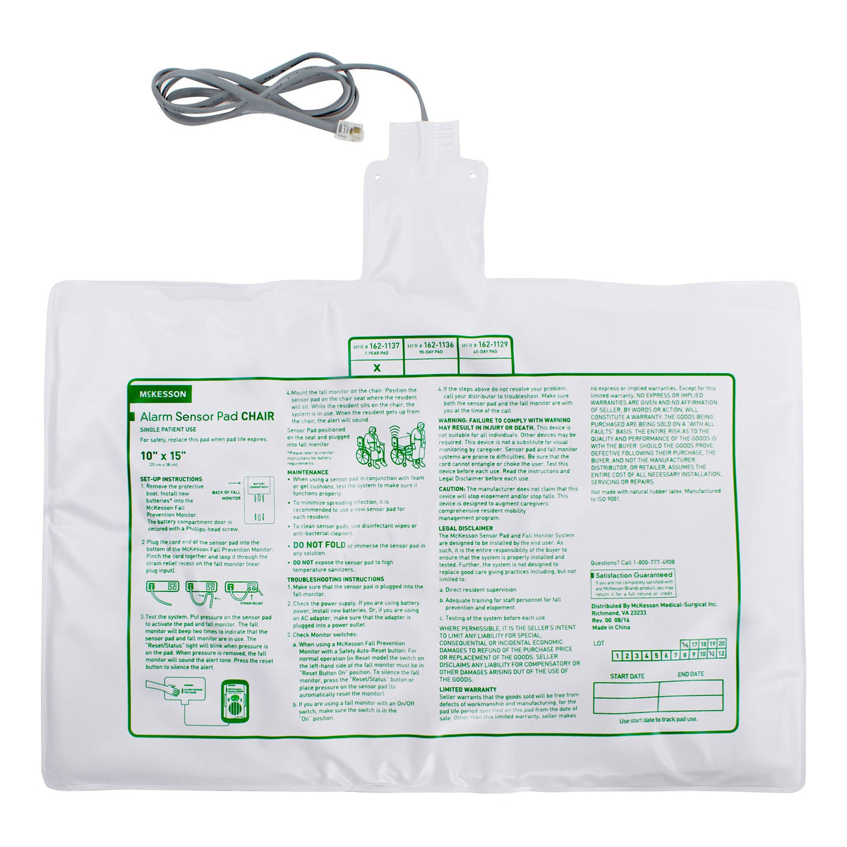 PAD, PRESSURE CHAIR 10"X15" (50/CS)