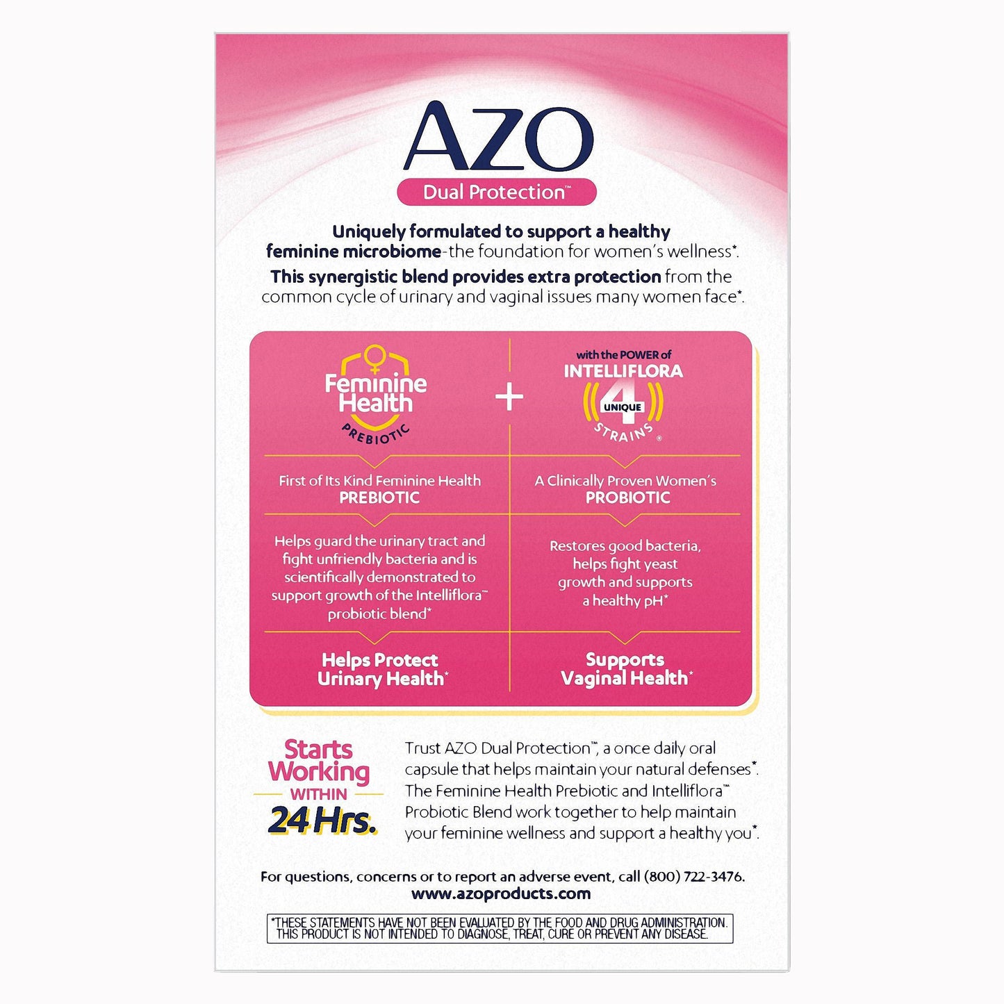SUPPLEMENT, CAP AZO PROBIOTIC DUAL PROTECTION (30/BX 24BX/CS