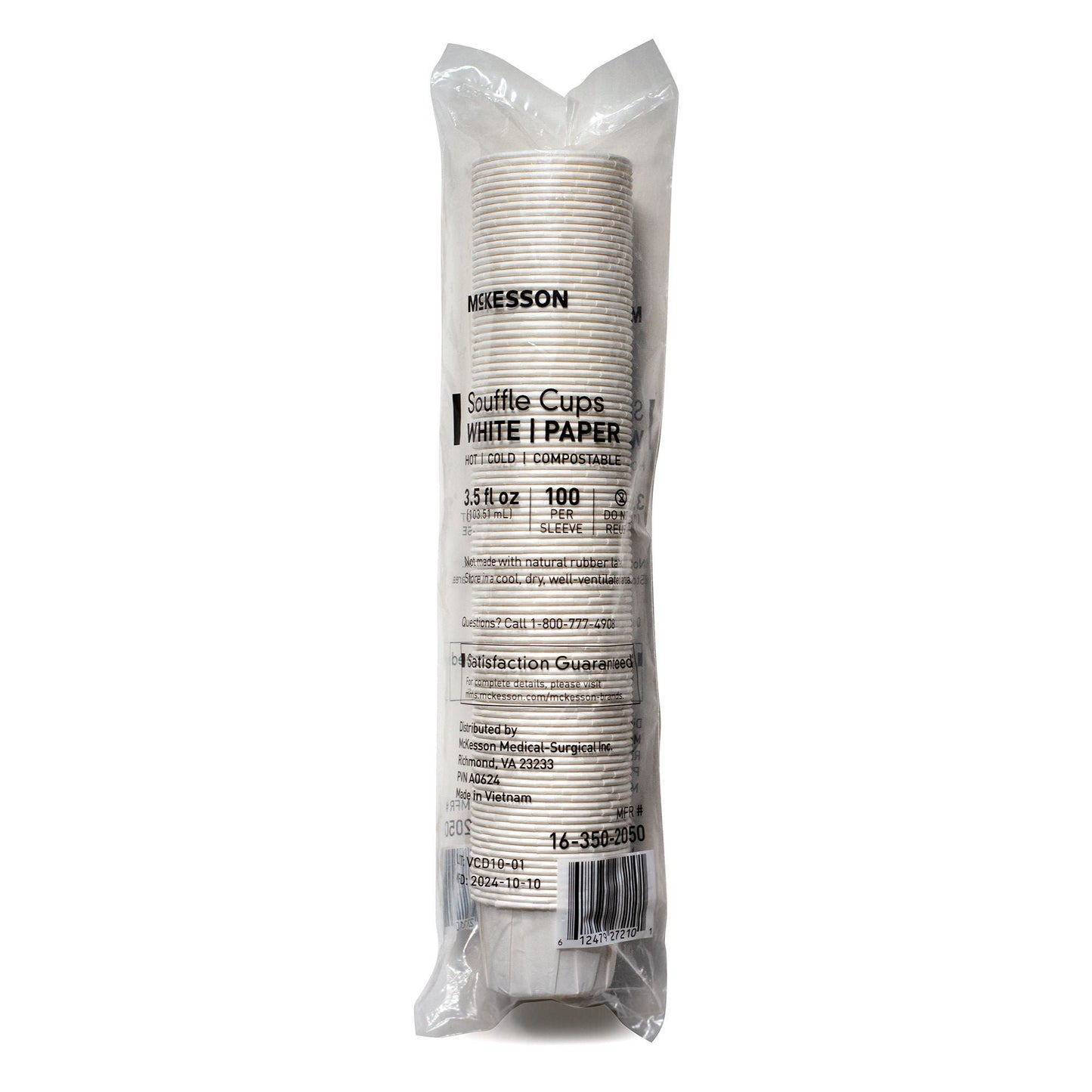 CUP, SOUFFLE PORTN TRTD PAPER WHT 3.5OZ (100/SL 50SL/CS)
