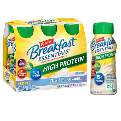 Carnation Breakfast Essentials® High Protein Vanilla Nutritional Drink, 8-oz.