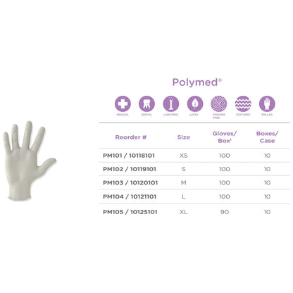 GLOVE, EXAM LTX SM N/S (100/BX10BX/CS)