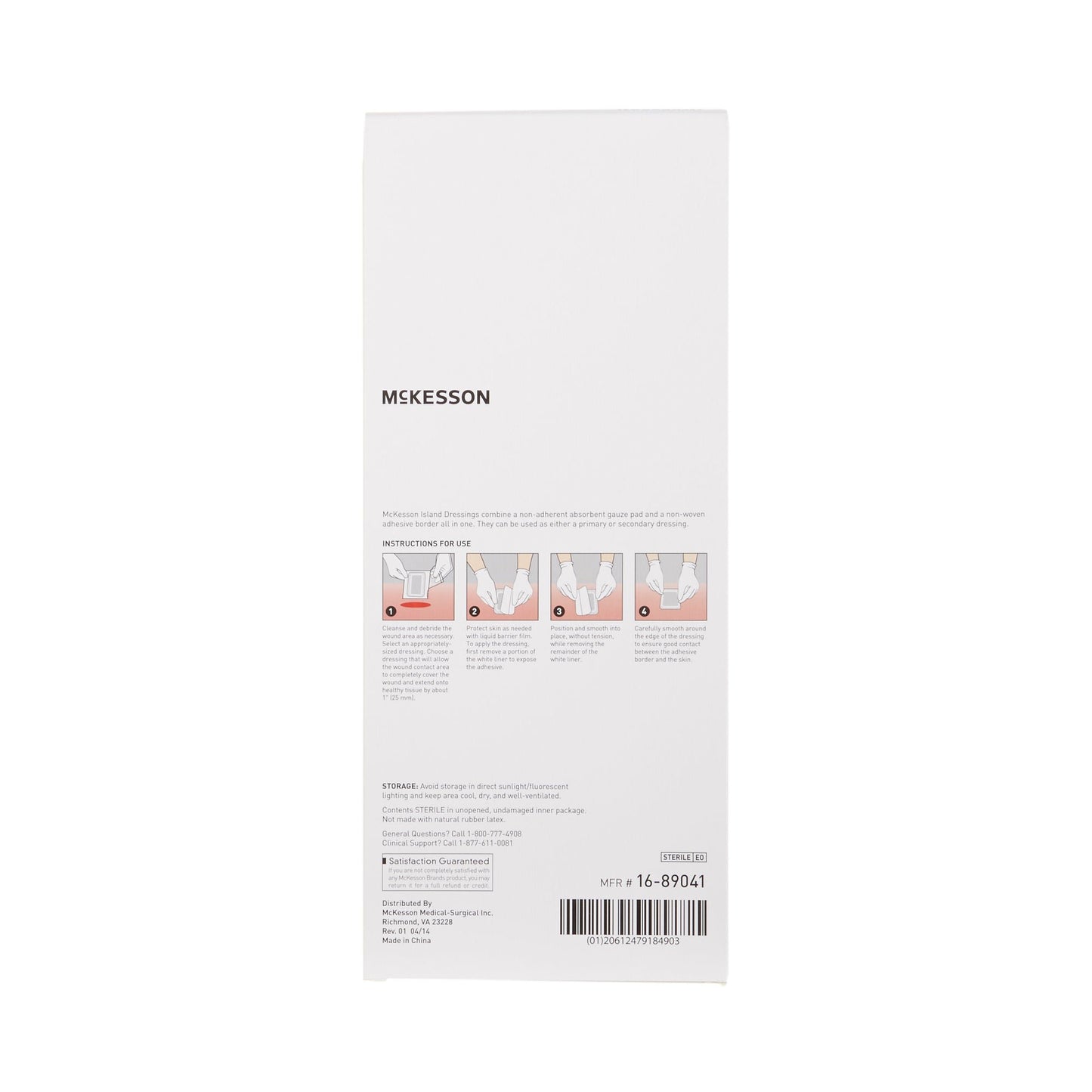 DRESSING, ISLAND BORDER-GAUZE STR LF 4X10" (25/BX 4BX/CS)