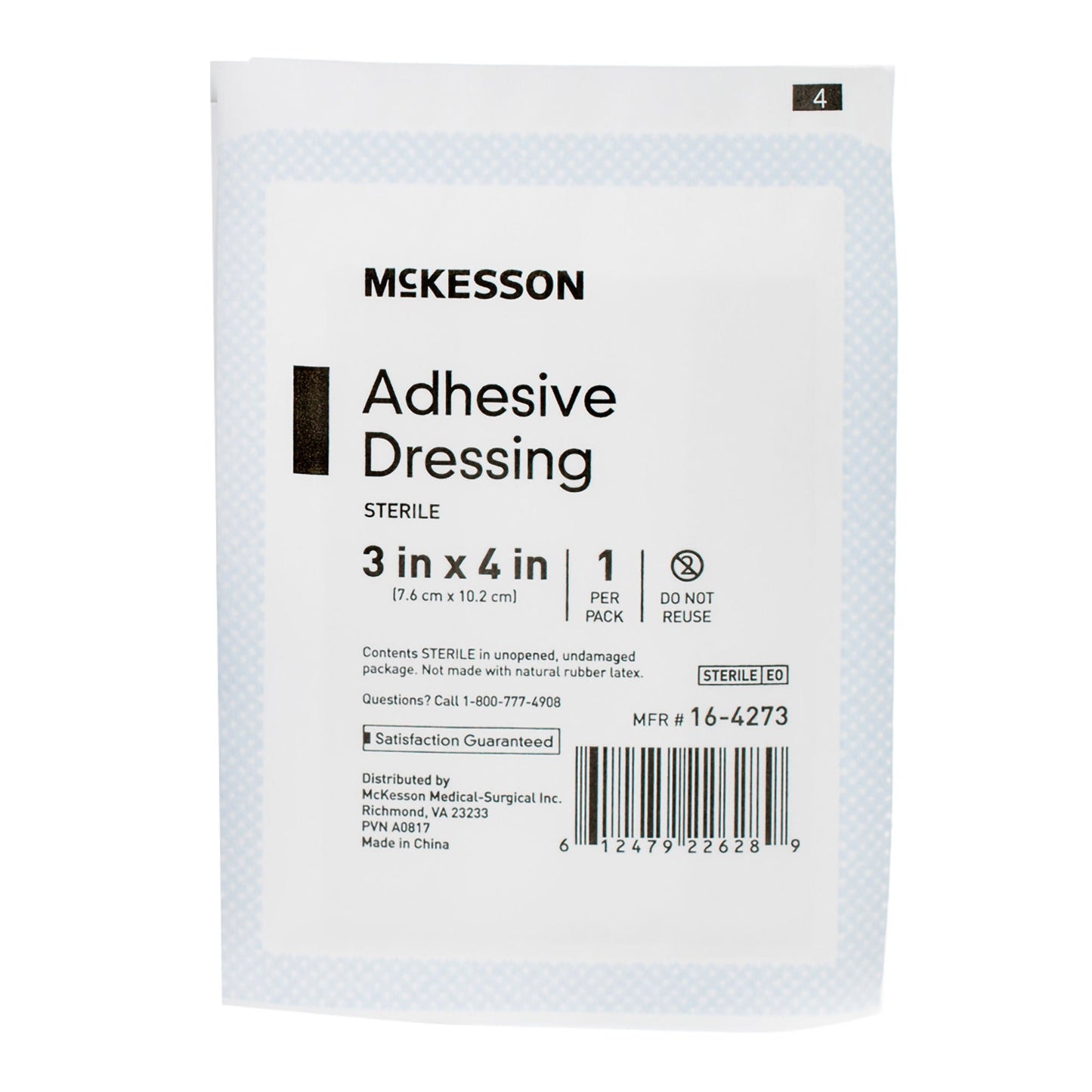 DRESSING, WOUND ADH STR 3"X4" (100/BX 12BX/CS)