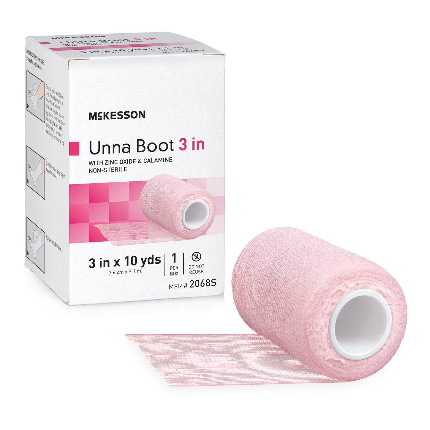 UNNA BOOT, W/CALAMINE 3" (1/BX12BX/CS)