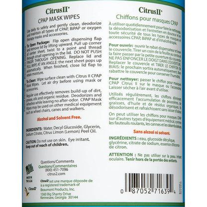 WIPE, CPAP CITRS II 7.5OZ (12/CS)