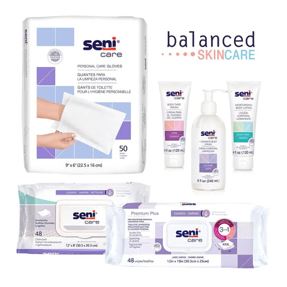 GLOVE, CLEANSING SENI CARE 9"X6" (50/PK 12 PK/CS)