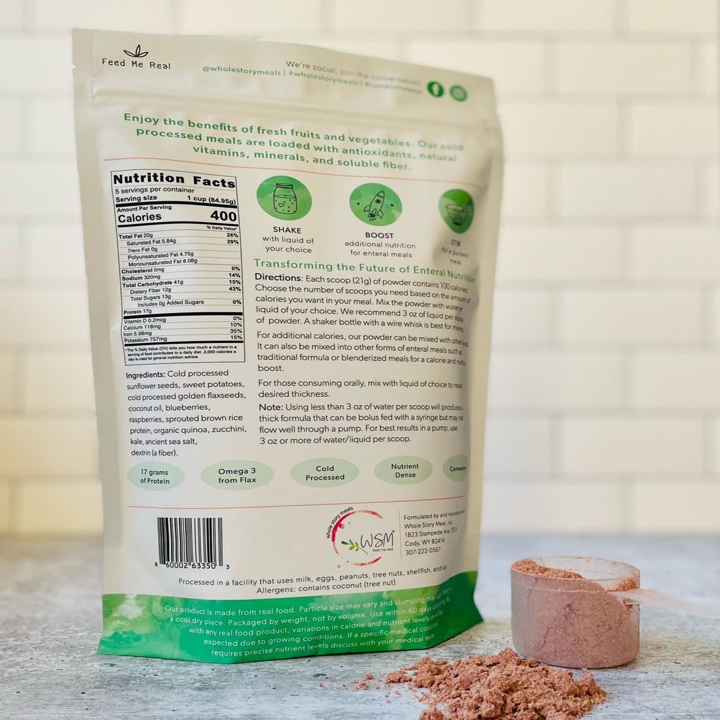 FOOD, POWDERED KALE/QUINOA & BERRIES 16OZ (30/CS)