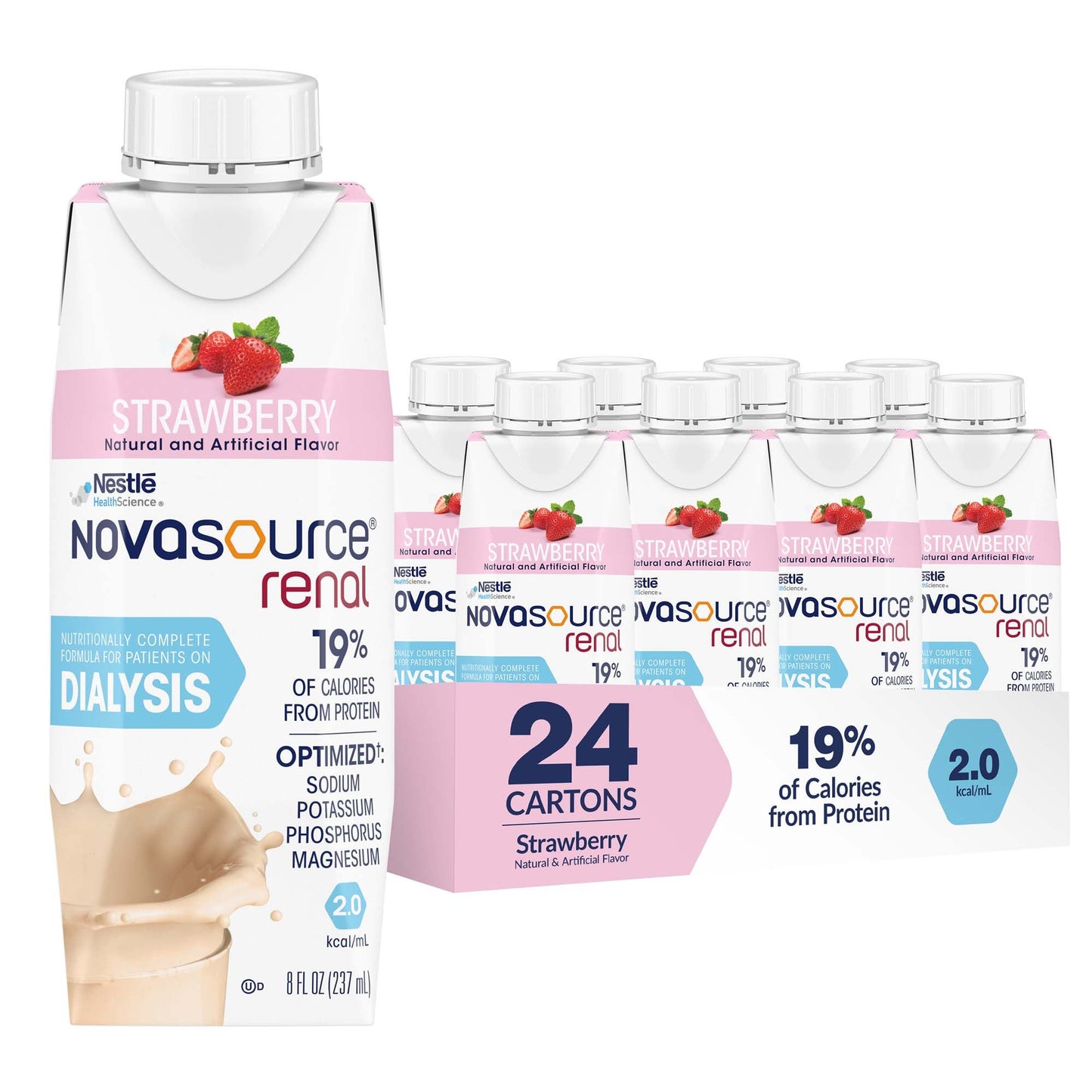 NOVASOURCE RENAL, STRWBRY 8OZ (24/CS)