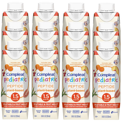 COMPLEAT PEPTIDE, PED VEG/FRUIT MEDLEY 1.5CAL 250ML (24/CS)