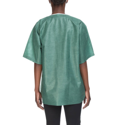 SHIRT SCRUB GRN LG 30/CS NONWOVEN 42-44"